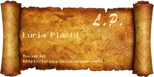 Luria Placid névjegykártya